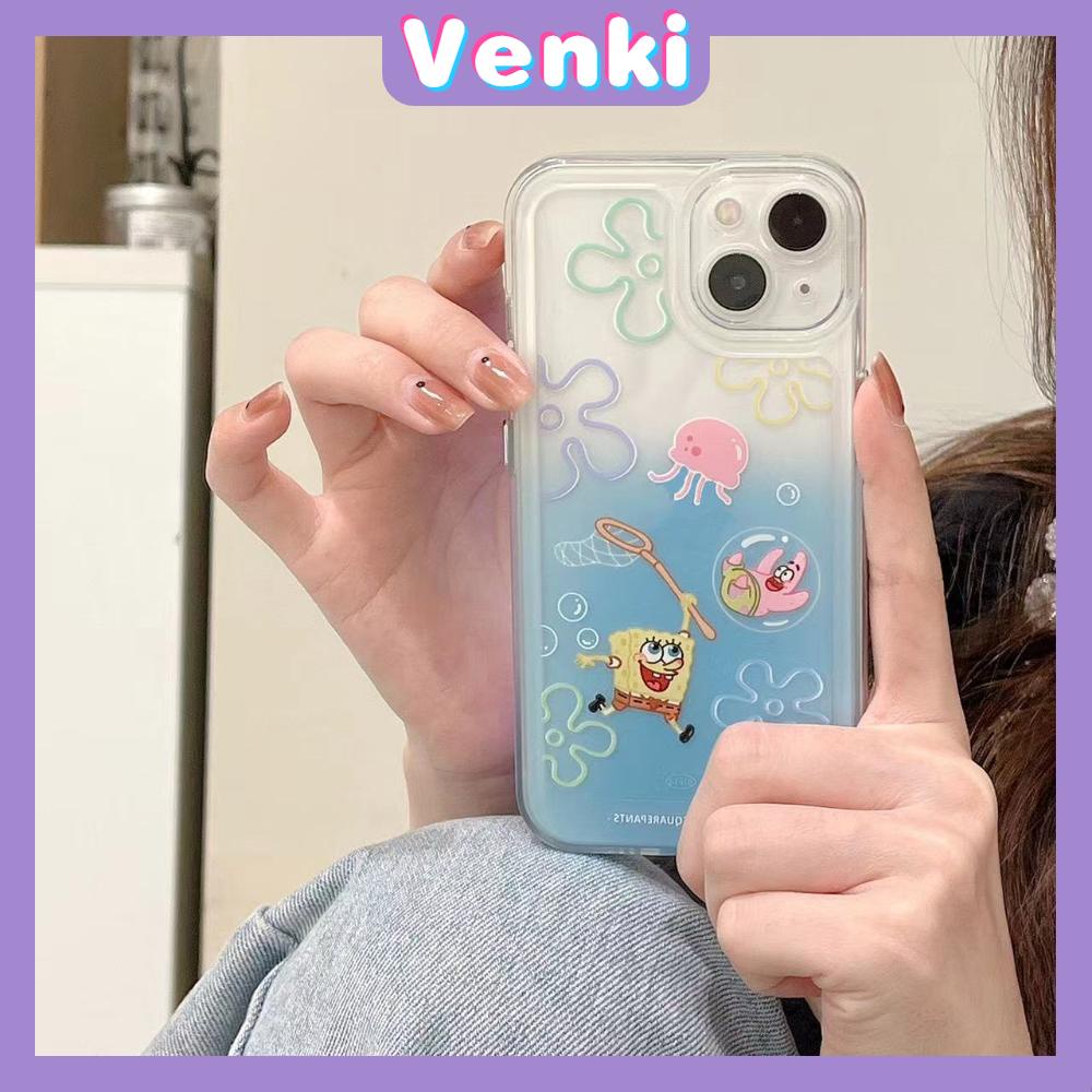 iPhone Case Silicone Soft Case Clear Case Thickened Shockproof Protection Camera Metal Button Cartoon Cute Compatible For iPhone 11 Pro Max 13 Pro Max 12 Pro Max 7Plus xr XS Max