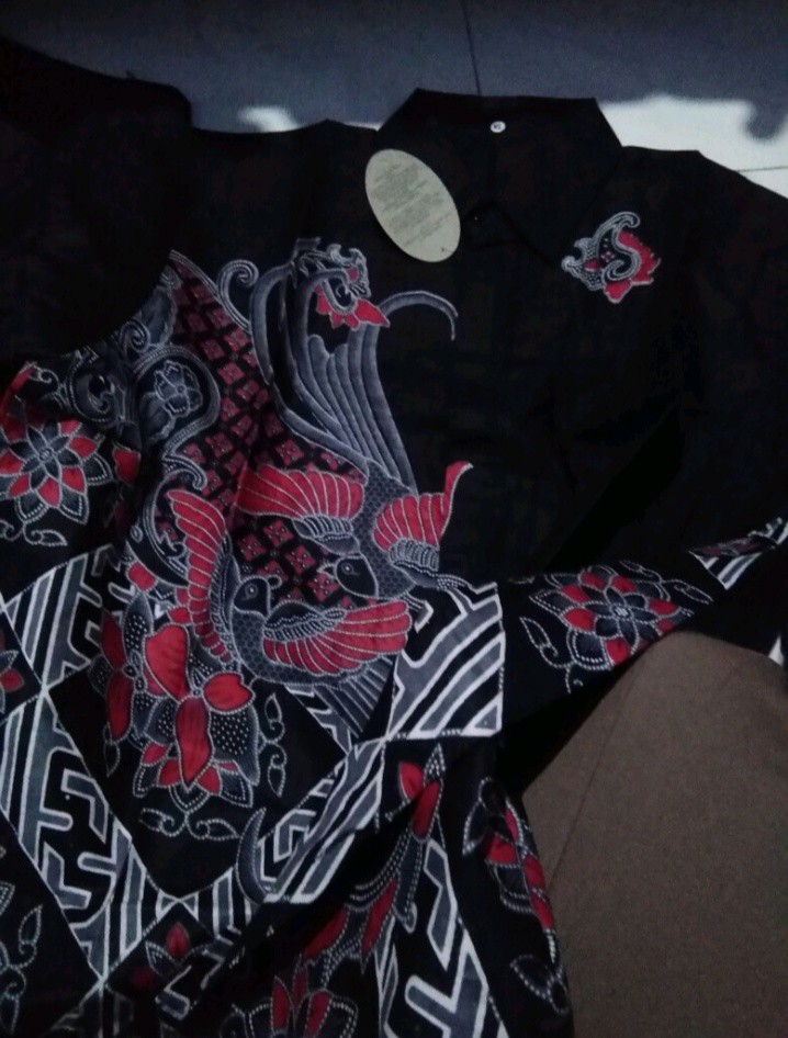 Kemeja Batik Pria Lengan Panjang Size M L Xl Xxl Bswart Batik Hrb026 Kenango Panjang Padi