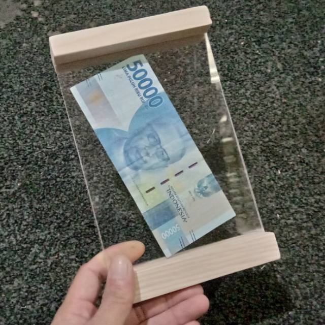 

Frame Stand A5 15x21 cm Double glass acrylic / akrilik model vertikal