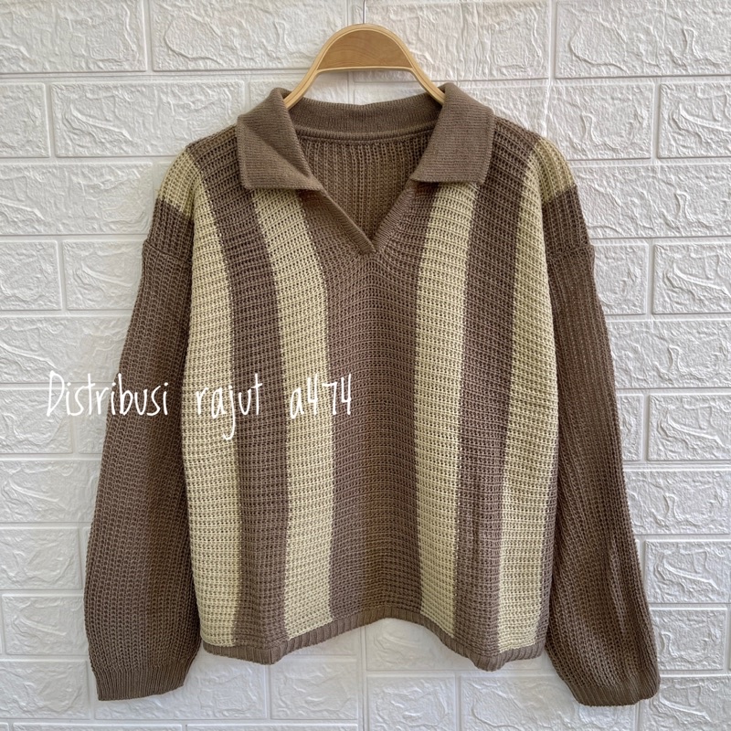 PSP SWEATER RAJUT CROP OVERSIZE TEBAL LEMBUT WANITA