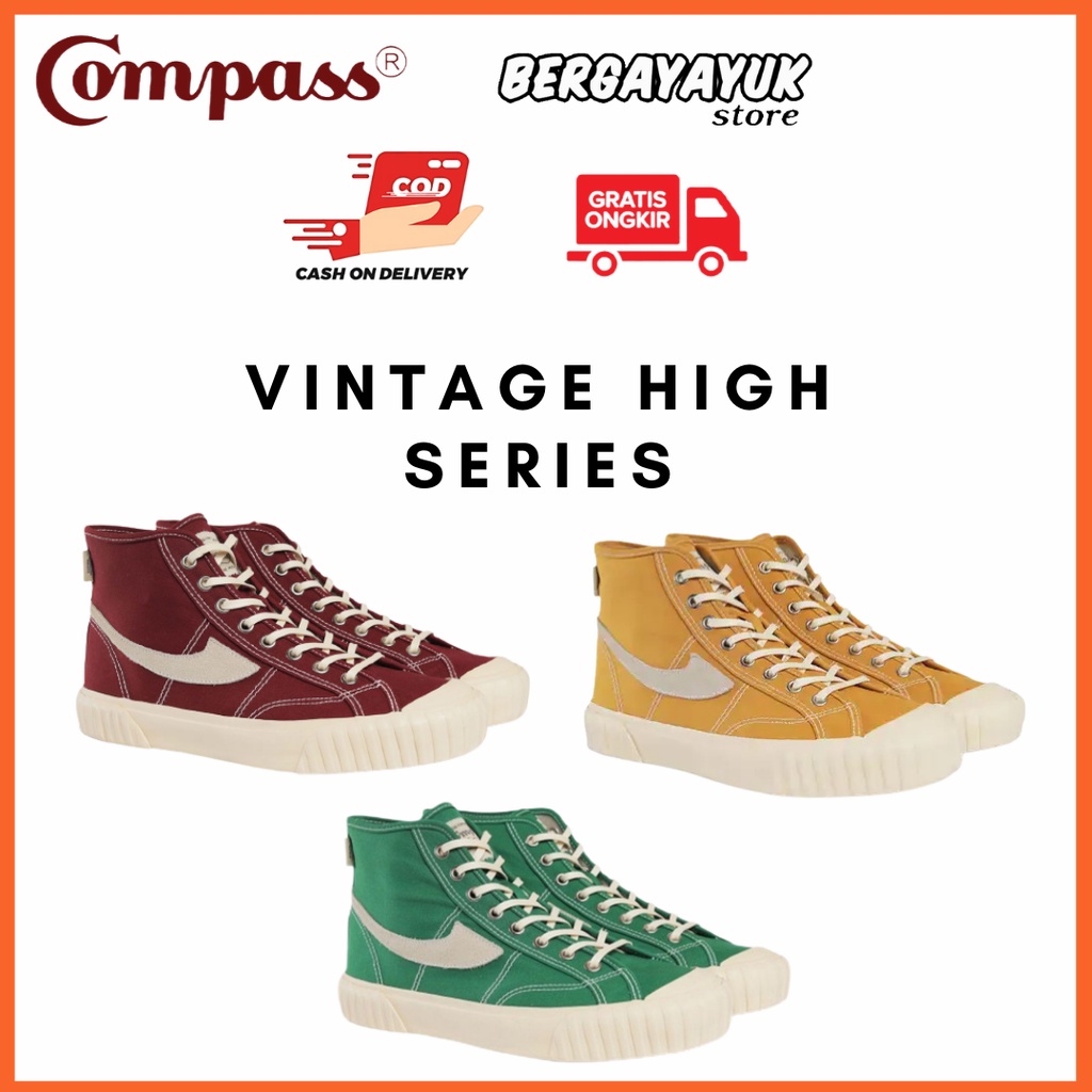 [BNIB] Compass Vintage High Maroon/Mustard/Green