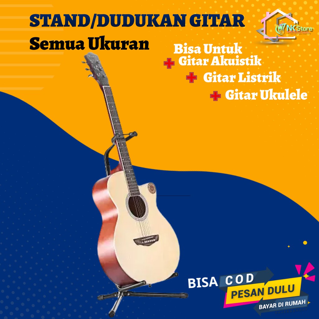 Stand Stan Dudukan Tempat  Gitar Guitar Lipat  Berdiri Long Neck - HK00433