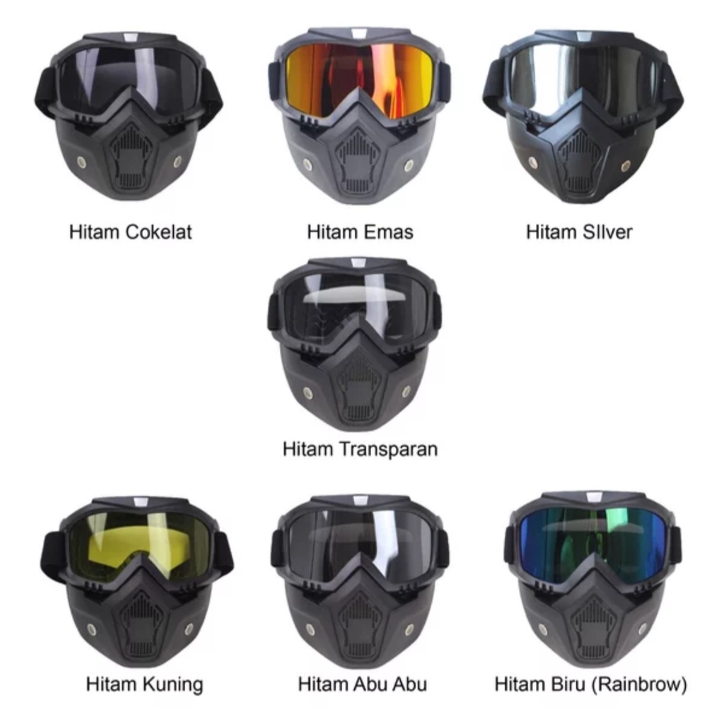 Kacamata masker pelindung tahan gas beracun gas airmata respirator TOPENG PLASTIK ABS Google goggle 
