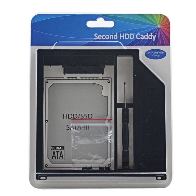 Caddy Macbook Pro 13 14 15 SuperDrive Optibay 2nd HDD Caddy 9.5mm SATA 3.0 to SATA 2.5 SSD Case HDD