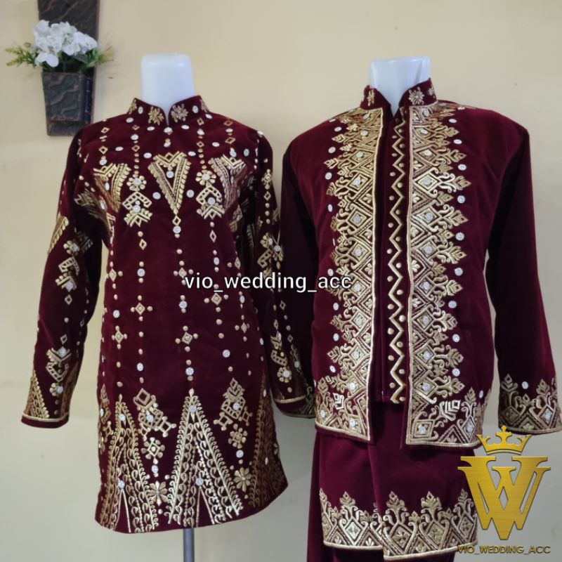 Baju bludru super full bordir+diamond