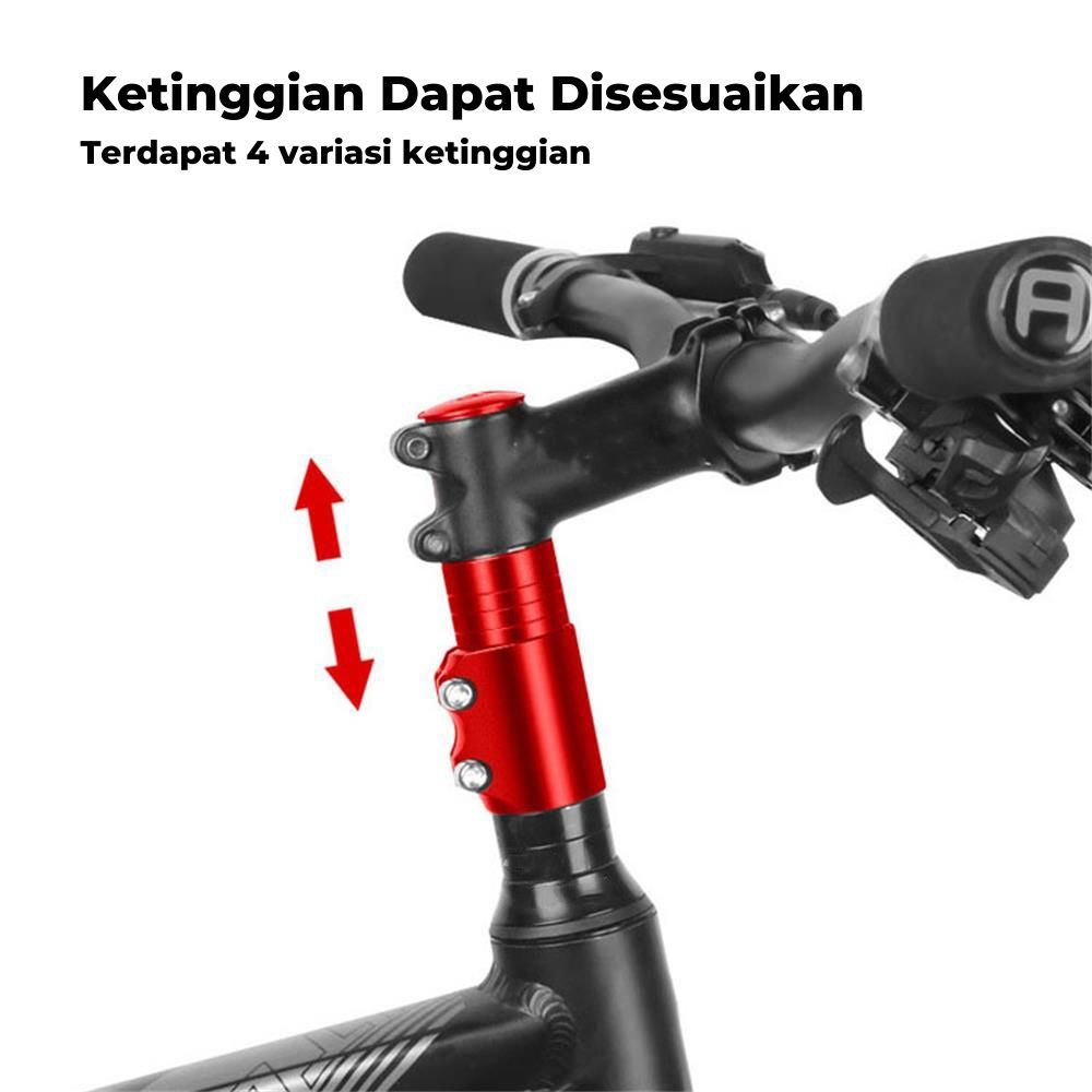 MARKETBIX Peninggi Stem Sepeda Aluminium peninggi stang leher sepedah Fork Stang Sepeda Universal