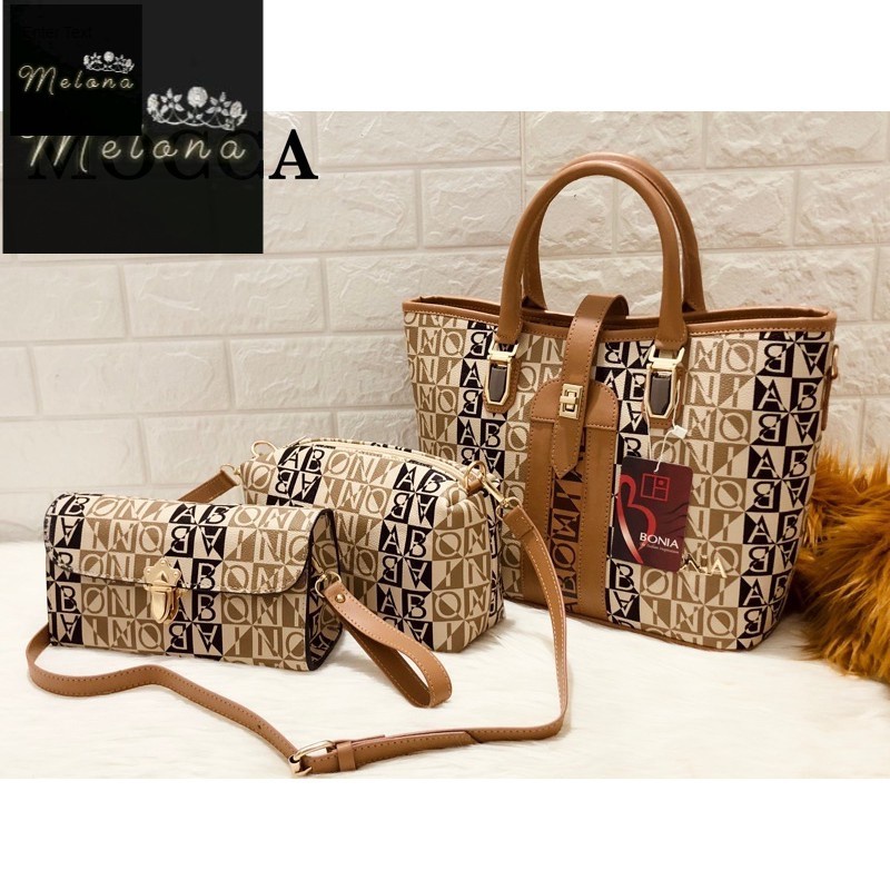  BEST SELLER BONIA ARTIKA TALITA 3SET PREMIUM HANDBAG IMPORT SLING BAG MURAH TAS TOTE