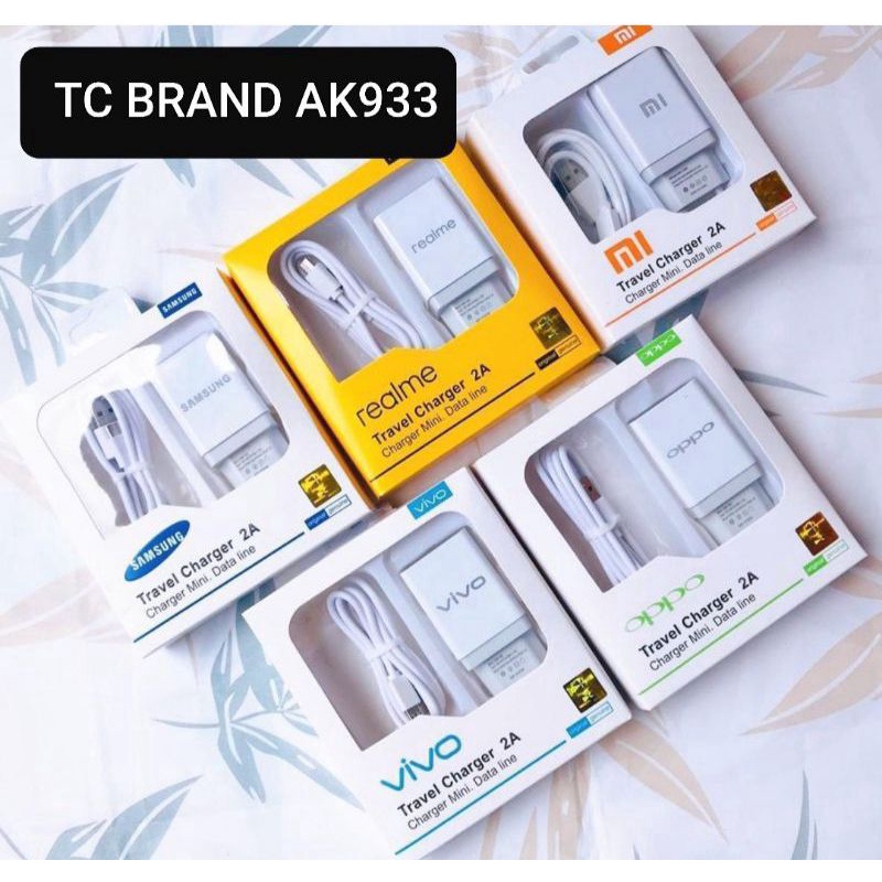 Charger Oppo,Vivo,Realme,xiaomi,Samsung/Travel Charger/TC Branded Ak933 TERLARIS