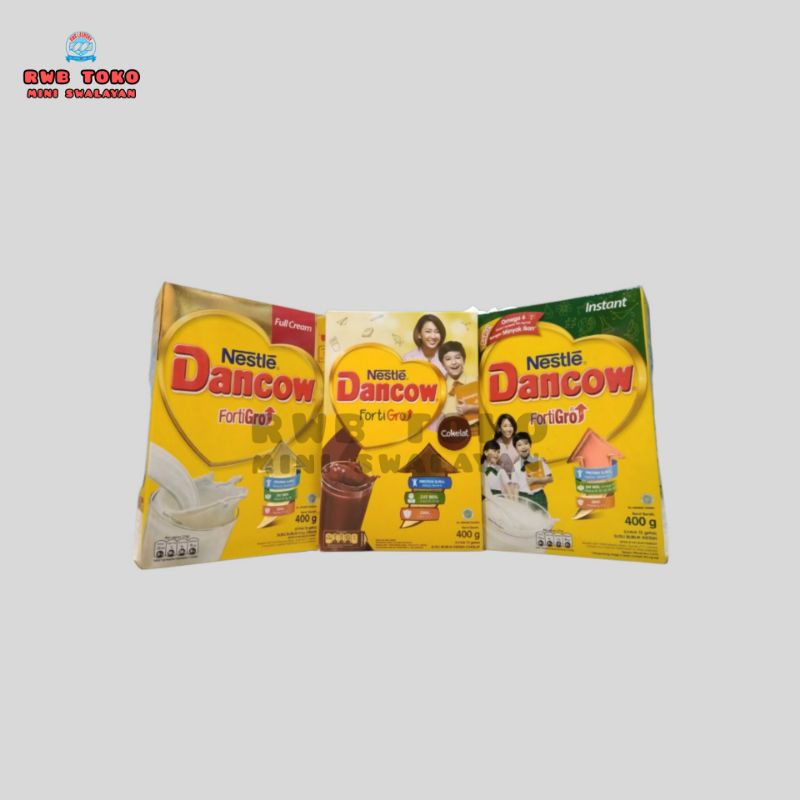 

Dancow Fortigro 400gr Rasa Full Cream | Cokelat | Instan