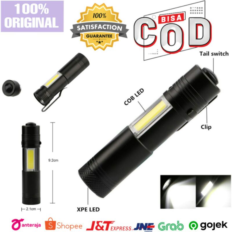 TAFFLED SENTER LED XPE +COB OUTDOOR FLASHLIGHT 800 LUMENS