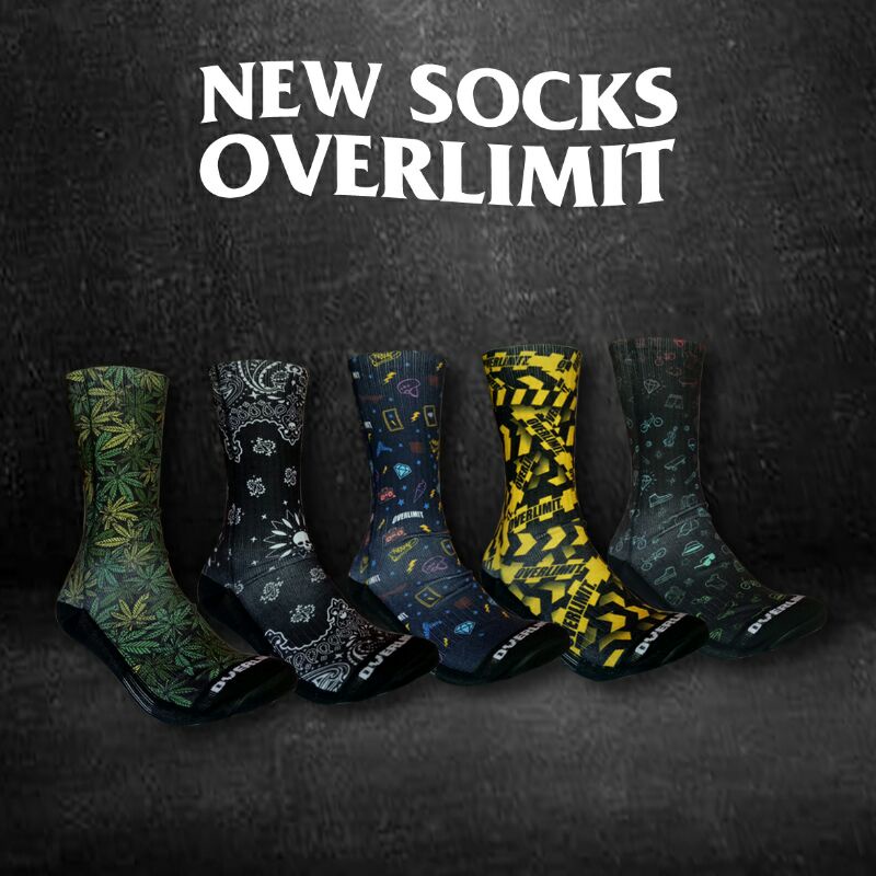 OVERLIMIT KAOS KAKI | Kaos Kaki Skate | Kaos Kaki Old School | Kaos Kaki Sublim | sock kaos kaki