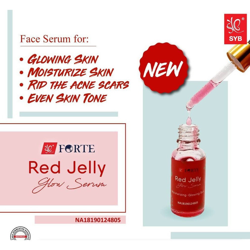 RED JELLY GLOW SERUM GLOWING BY SYB FORTE ORIGINAL BPOM