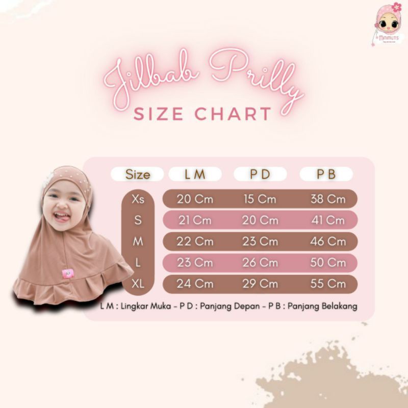 Afsheenastore Jilbab Prilly / Jilbab Anak 1-8Thn L-XL