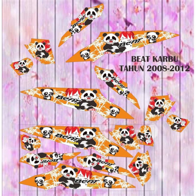 STICKER STRIPING VARIASI DECAL BEAT KARBU MOTIF PANDA