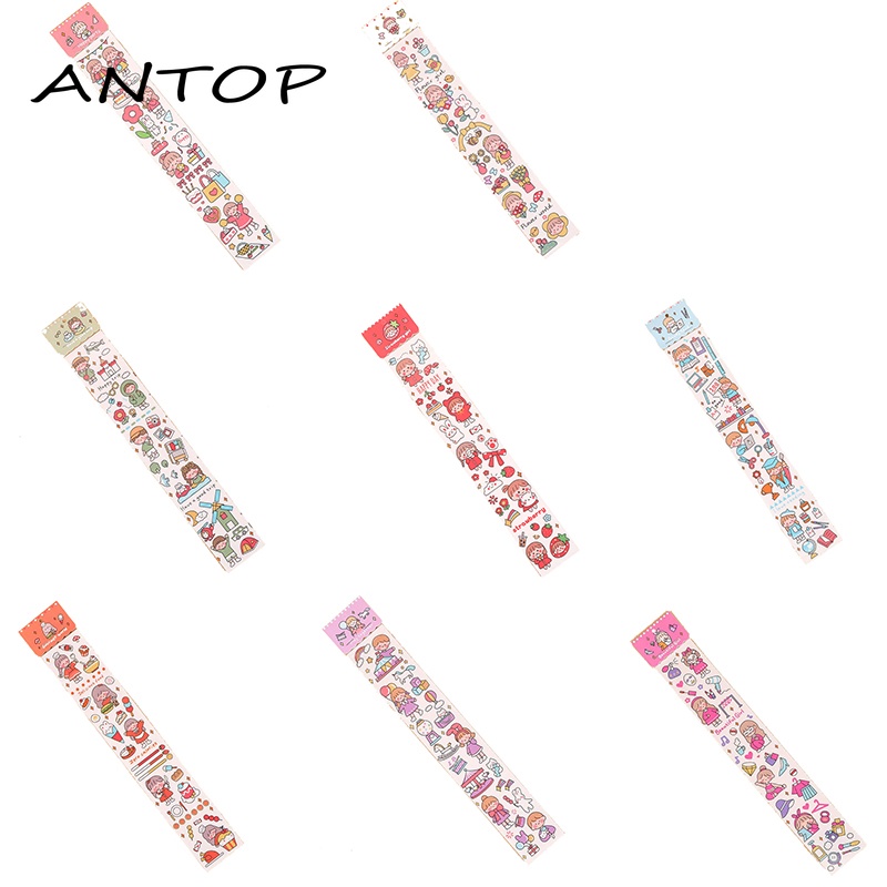 Cute Girl Fashion Art Ins Style Diy Kartun Stiker Akun Tangan ANTOP