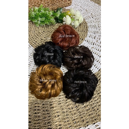 ikat rambut ulir premium/rambut curly premium/sanggul curly/rambut palsu/semanggi/karet ulir premium