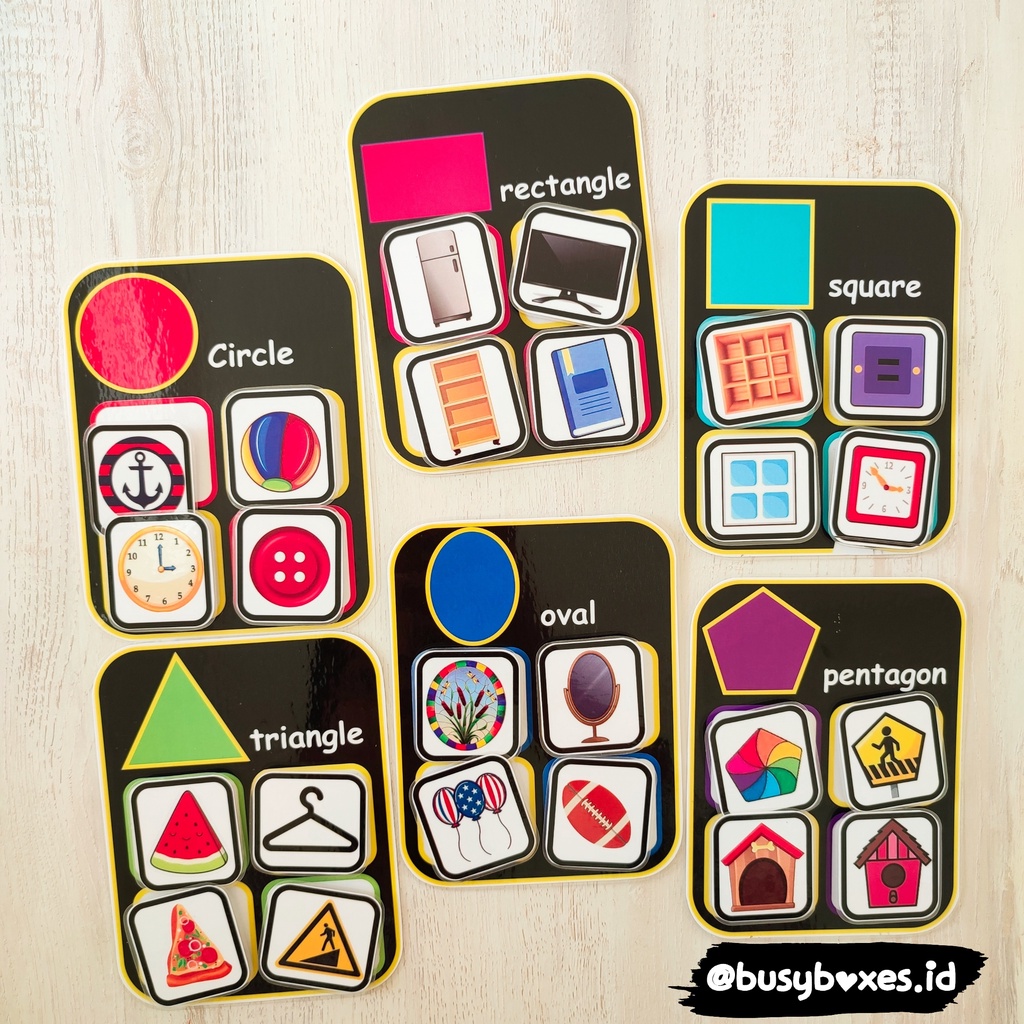 [busyboxes.id] mainan edukasi 3 tahun worksheet TK Paud / mencocokan bentuk geometri mengenal bentuk dasar shape sorting