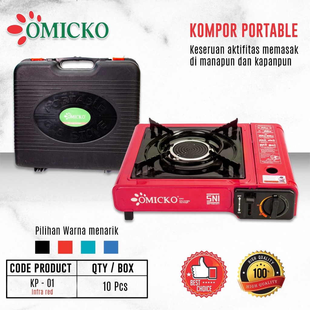 Kompor Gas Portable 2 In 1/ Kompor Portable / Tungku Gas OMICKO