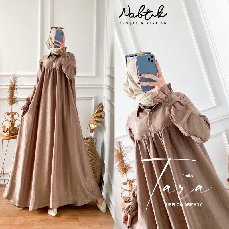 PGMT - TERMURAH TARA DRESS GAMIS CRINKLE AIRFLOW