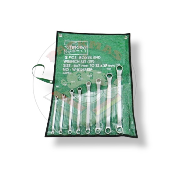 TEKIRO Kunci Ring Set 8 pcs SUNK PANEL 6x7-22x24 Box End Wrench Set
