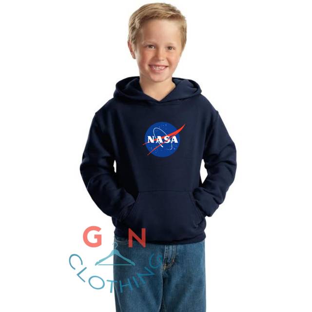 Sweater Hoodie anak NASA logo
