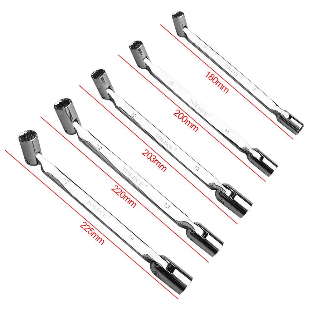 Kunci Pas SOLIGHTER Barang Olahraga Tahan Lama Kepala Fleksibel Ganda AutoRepair Alat Aksesoris Bersepeda Hand Tools Rotary Socket Spanner