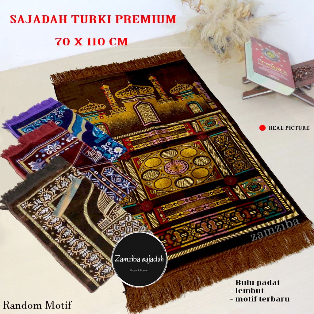 Sajadah Tebal Turki Bulu Premium Dijamin Halus Ukuran Dewasa 70x110cm ZamzibaSajadah