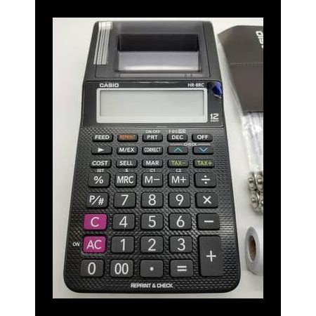 

Murmer Casio Hr-8 Rc Reprint & Check - Print Kalkulator / Calculator 8Rc Terjamin