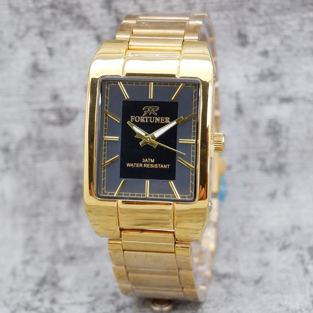Jam Tangan Original Pria Fortuner 1408M Rantai Kotak