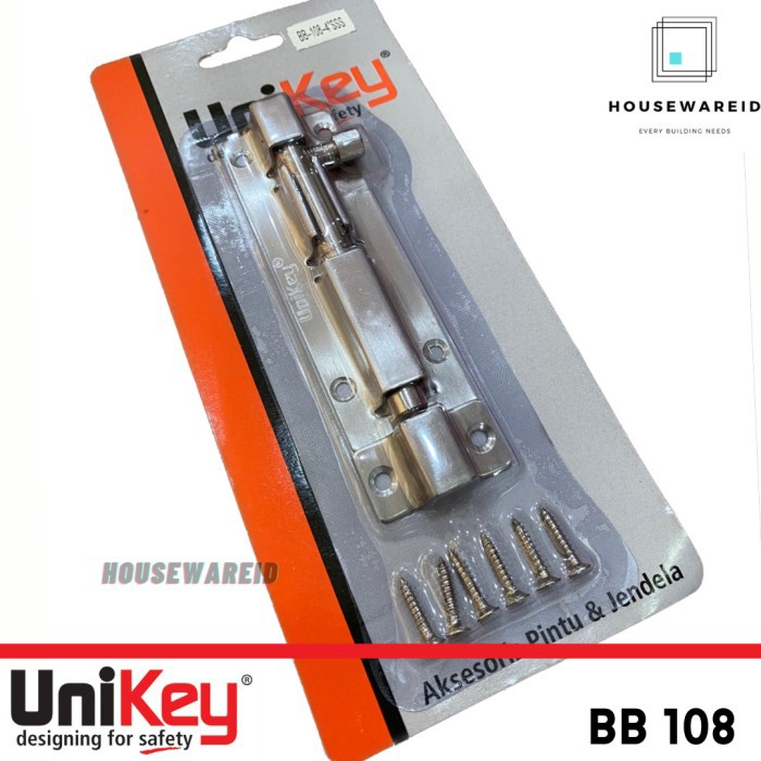 Grendel Stainless Unikey Bb 108 Sss Original Kunci Grendel Barrel Bolt - 3Inch BERKUALITAS