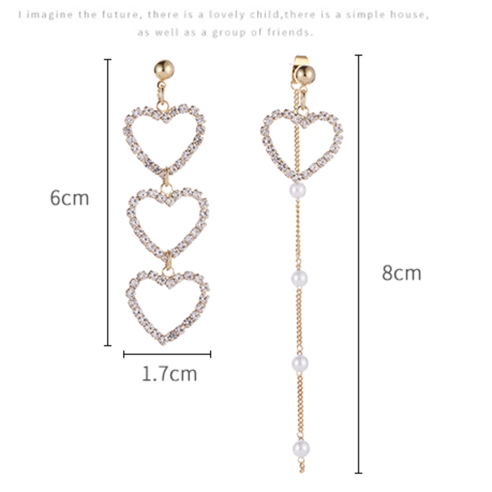 Anting Panjang Anting Love Anting Berlian Anting Geometris Korea Anting