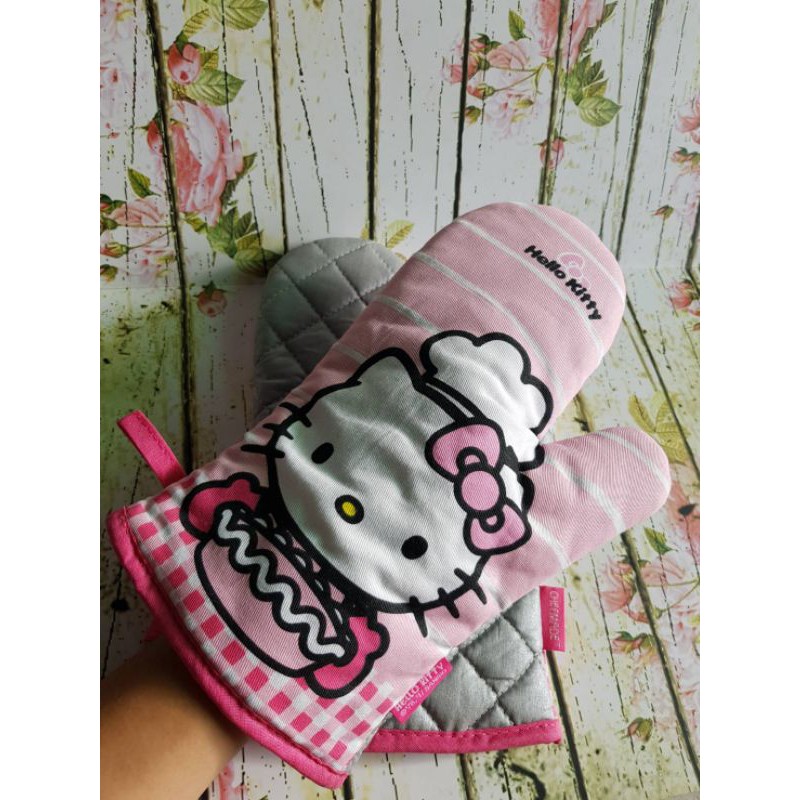 sarung tangan oven katun baking oven mitten tahan panas chefmade hello kitty