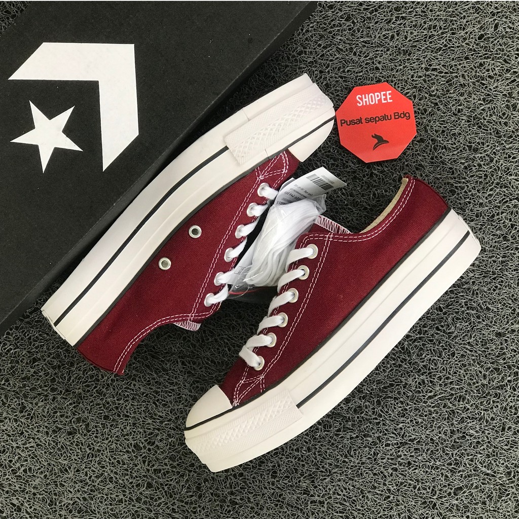 Sepatu Converse Platform Low Maroon