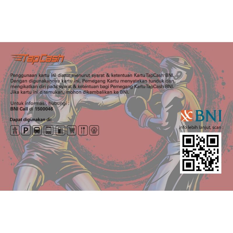 BNI TapCash Sport Edition - Tinju (Boxing) ORI /Like eMONEY eTOLL Flazz or Brizzi