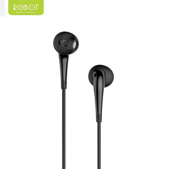 Headset Robot RE701 Wired Headset Wired Earphone Bass Android iPhone Original - Garansi 1 Tahun