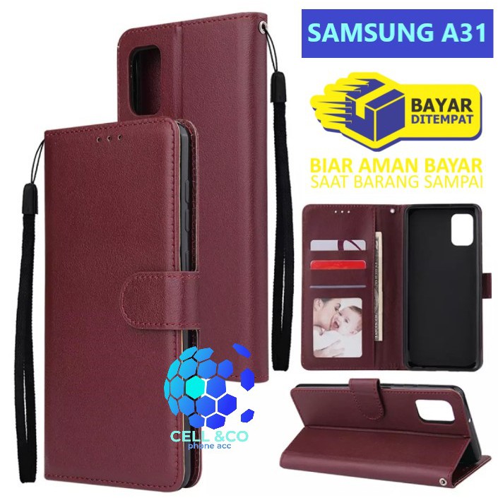 Flip cover SAMSUNG A31 Flip case buka tutup kesing hp casing flip case leather wallet