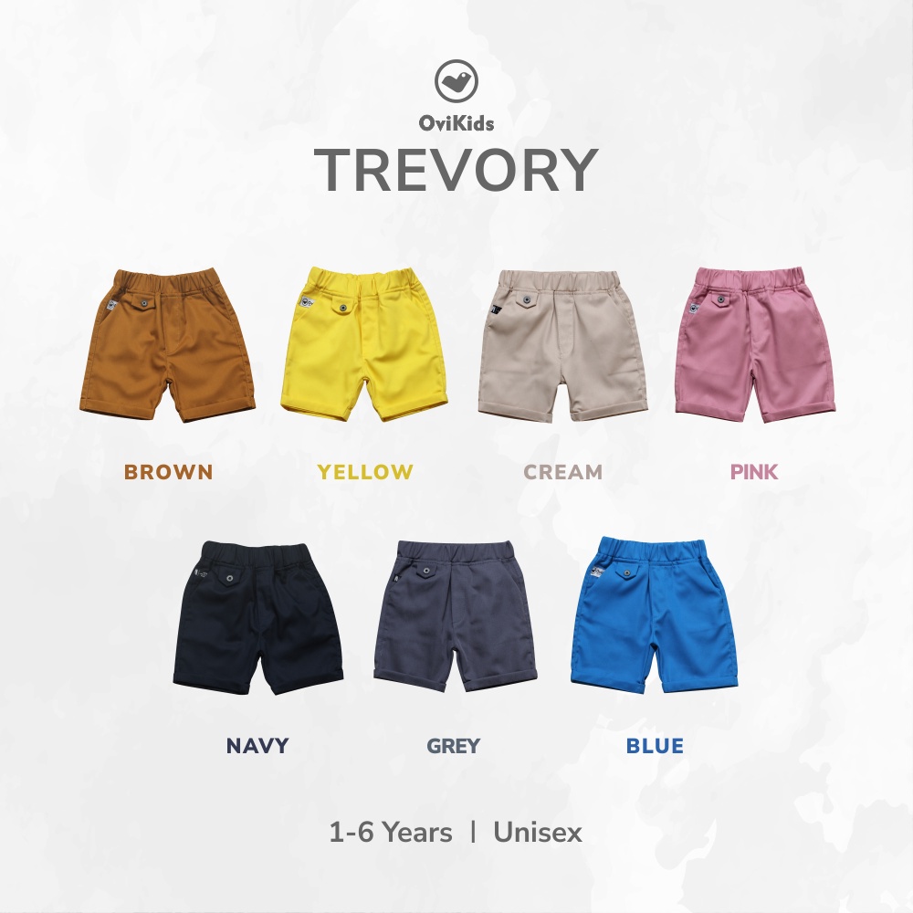 CHINOTONE TREVORY Celana Pendek Anak Chino Kancing Unisex Celana Anak (1-6 Tahun) OVIKIDS