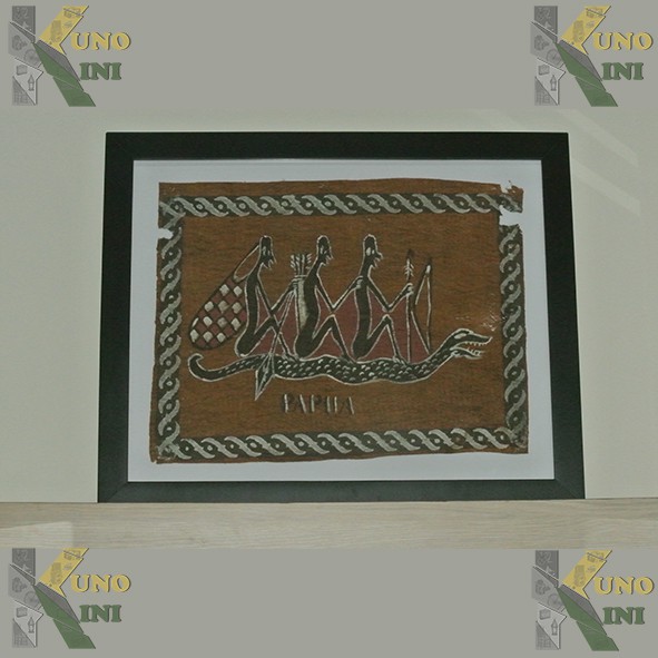 BARANG ANTIK LUKISAN PAPUA PADA KULIT KAYU ASLI - 05, from Papua