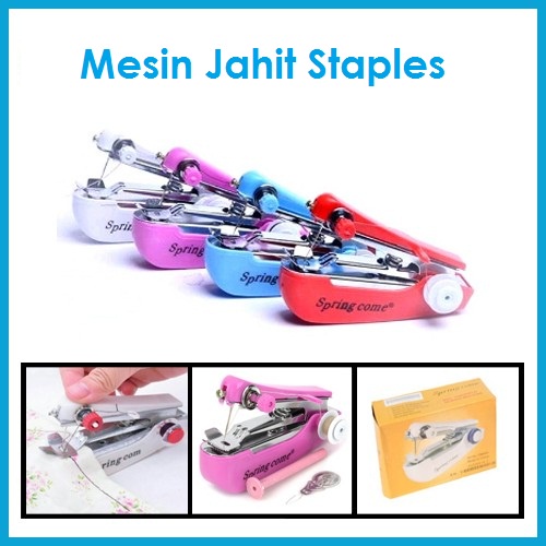 Mesin Jahit Staples Alat Jahit Tangan Mini Portable Model Stapless Tanpa Baterai / Listrik Portabel Sewing Tool