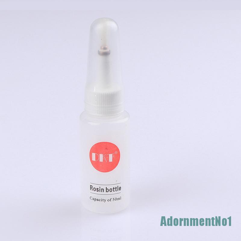 (Adornmentno1) Botol Plastik Bening 50ml Dengan Brush Untuk Alkohol Rosin Solder