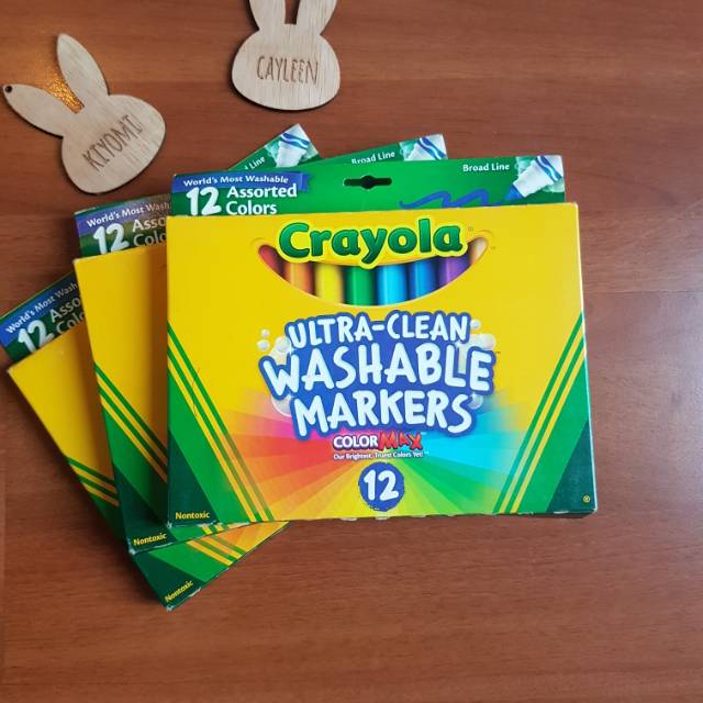 

12 asorted colors spidol crayola ultra clean washable markers color max 12