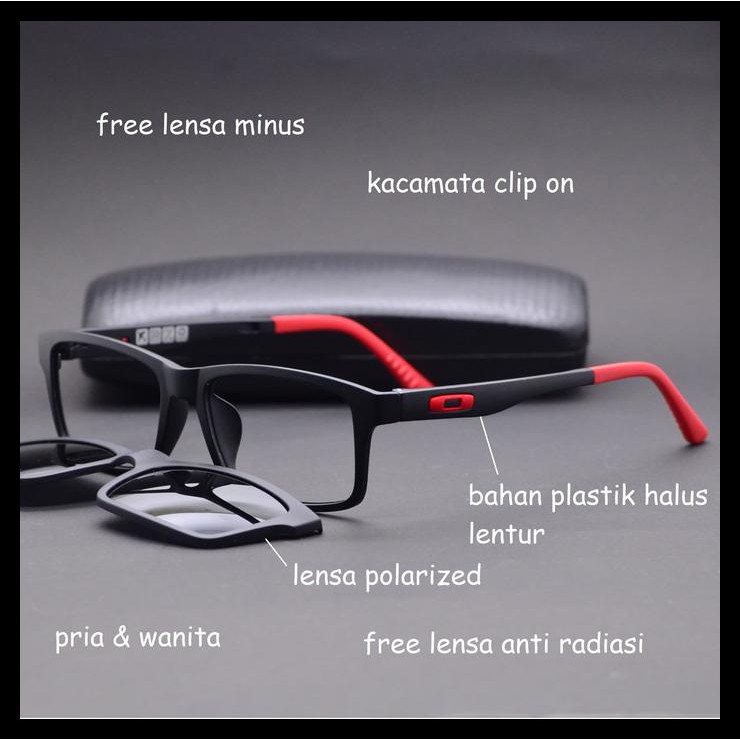 Indh kacamata clip on ok ox8004 (frame+lensa) - GRATIS LENSA FREE ONGKIR Kode 354