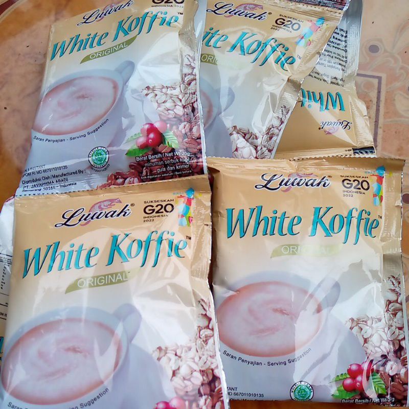 Luwak White Coffe Koffie Original 20 Gram Renceng ( ISI 5 10 )