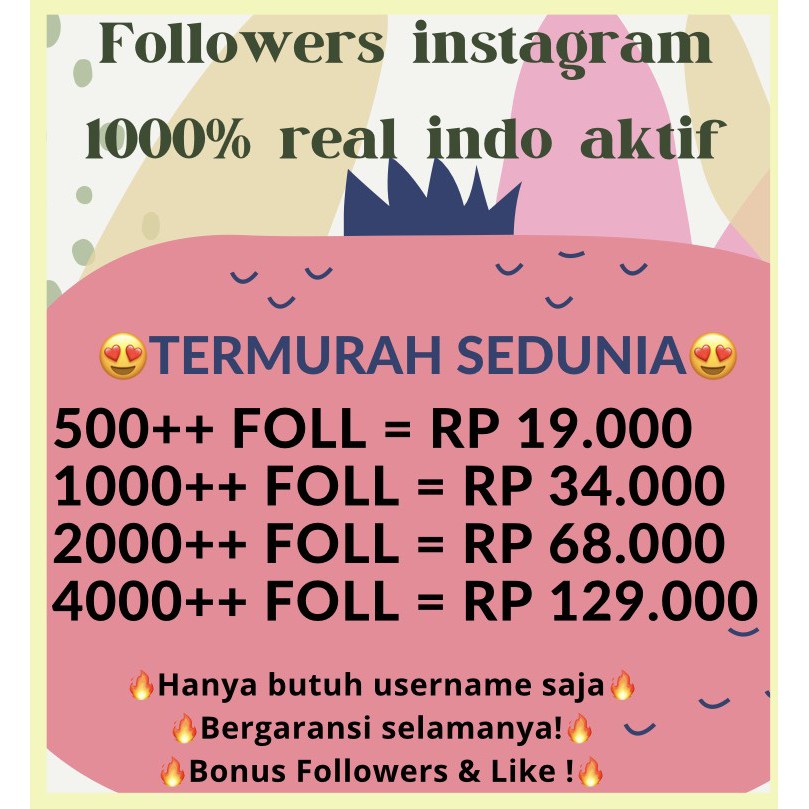 Followers instagram indonesia FOLLOWERS IG REAL AKTIF LAYANAN AKUN FOLLOWER INDO INSTAGRAM TERMURAH-0