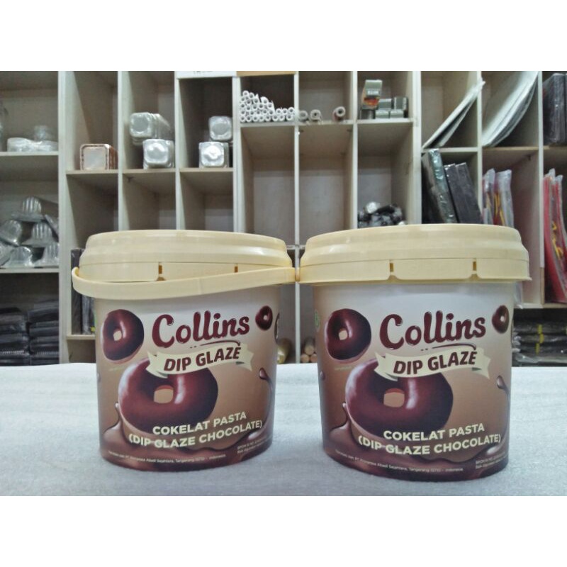 

Collins Dip Glaze Dark Cokelat Pasta 1 Kg