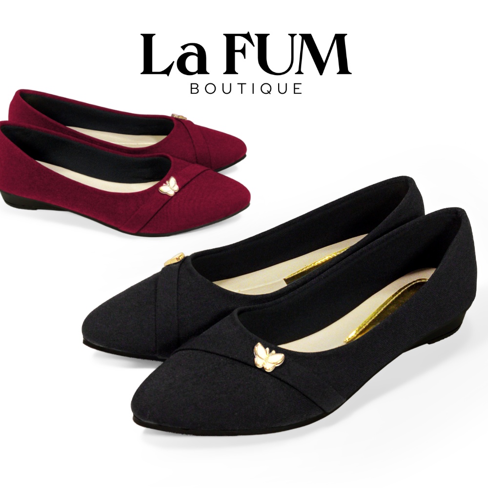 Sepatu Pantofel Suede Kerja Wanita by La FUM