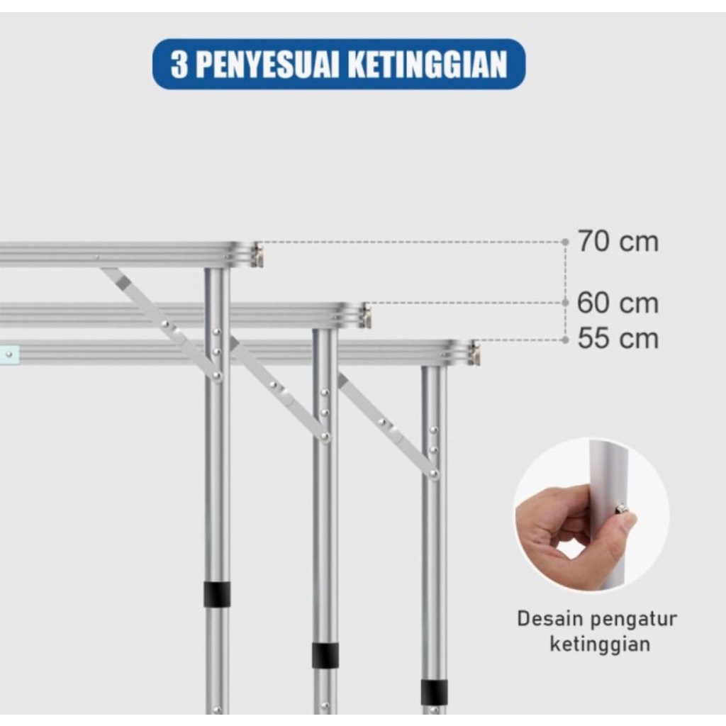 MEJA LIPAT CARRY PORTABLE / MEJA JUALAN / MEJA SERBAGUNA VD