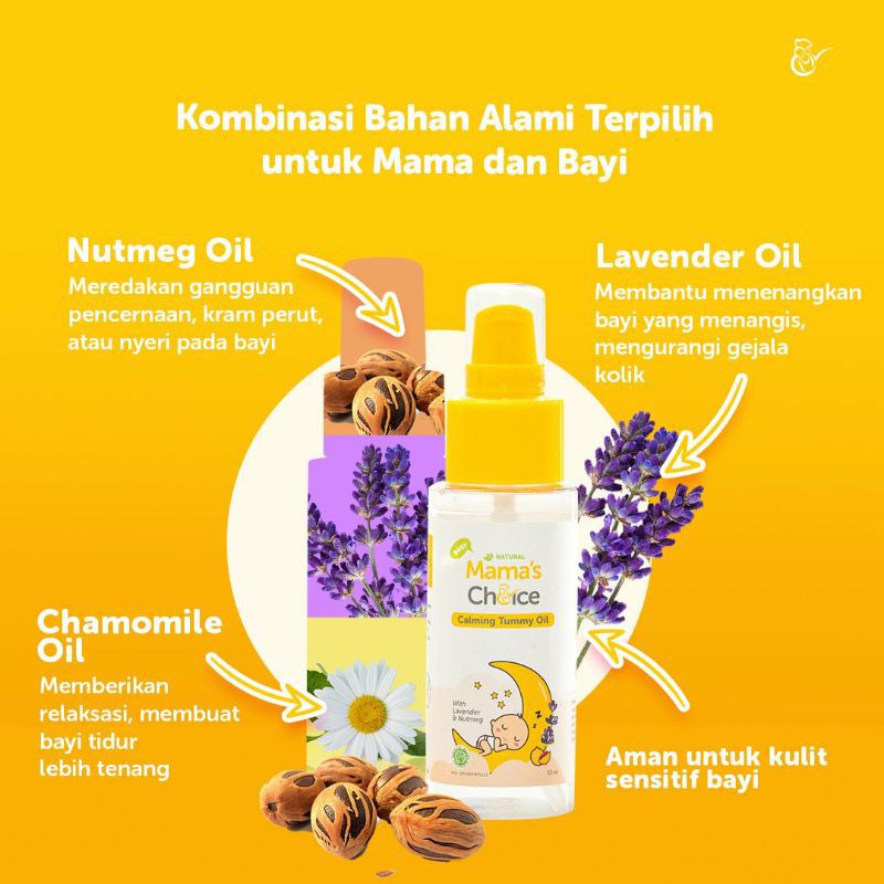 MAMA'S CHOICE Calming Tummy Oil Lavender &amp; Nutmeg 55ml