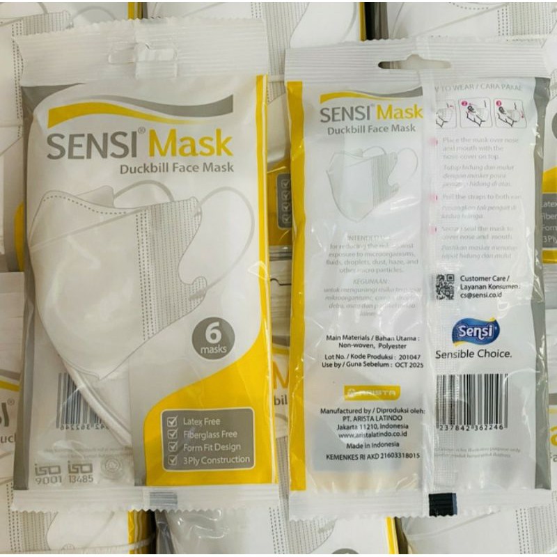 Masker Sensi Duckbill Sensi 6 pcs