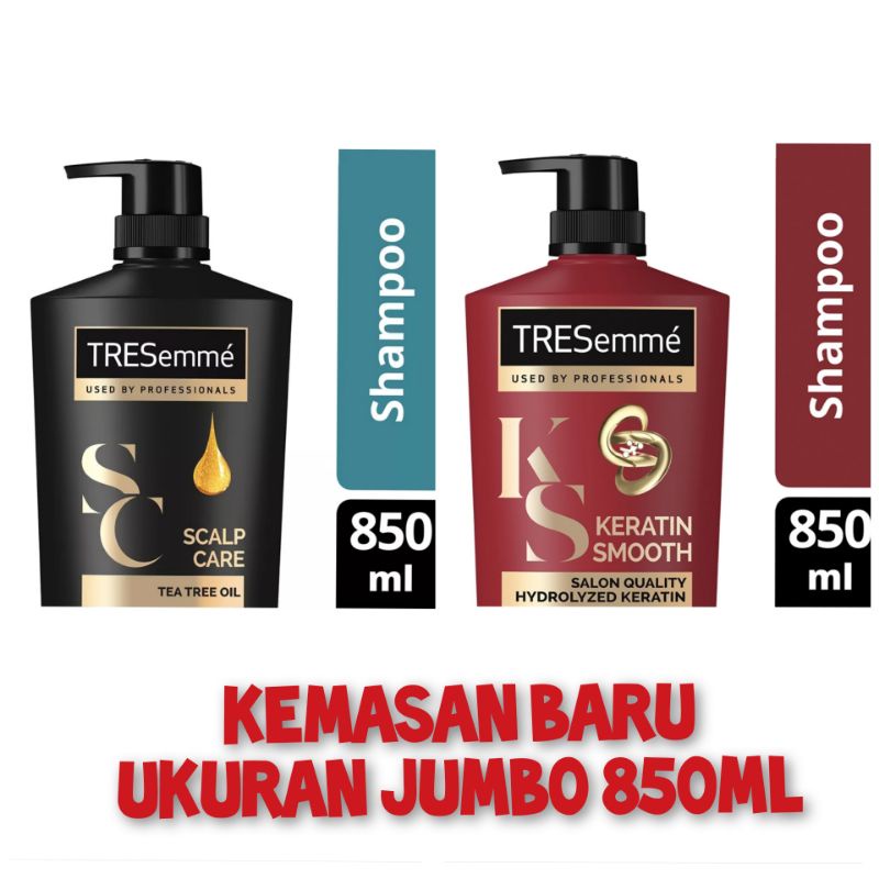 TRESEMME Shampoo Baru Jumbo Keratin Smooth / Scalp Care 850ml